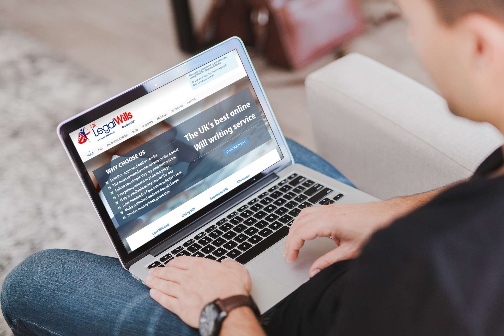 The Will Template at LegalWills.co.uk. Your Will in 20 minutes.